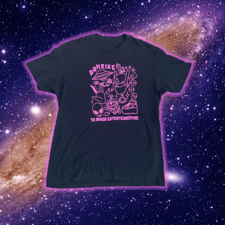 Camiseta astral rosa